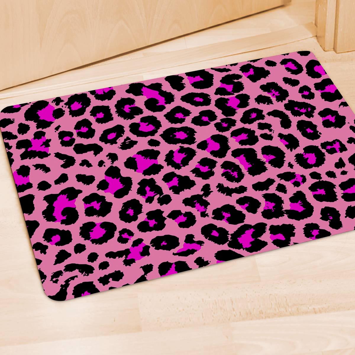 Pink Cheetah Leopard Door Mat-grizzshop