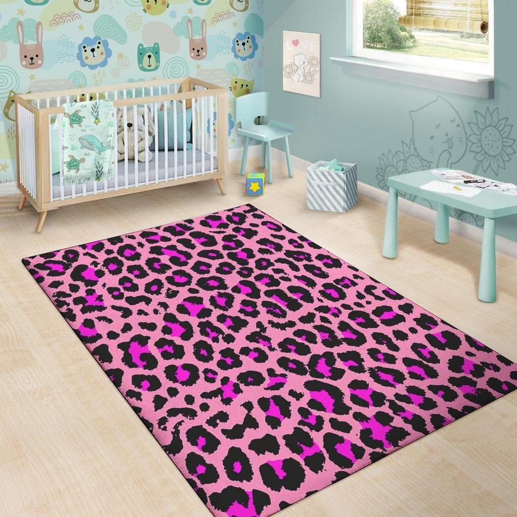 Pink Cheetah Leopard Floor Mat-grizzshop