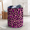 Pink Cheetah Leopard Laundry Basket-grizzshop