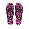 Pink Cheetah Leopard Men's Flip Flops-grizzshop