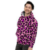 Pink Cheetah Leopard Men's Hoodie-grizzshop