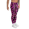 Pink Cheetah Leopard Men's Leggings-grizzshop