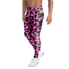 Pink Cheetah Leopard Men's Leggings-grizzshop