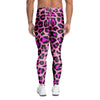 Pink Cheetah Leopard Men's Leggings-grizzshop