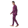 Pink Cheetah Leopard Men's Pajamas-grizzshop