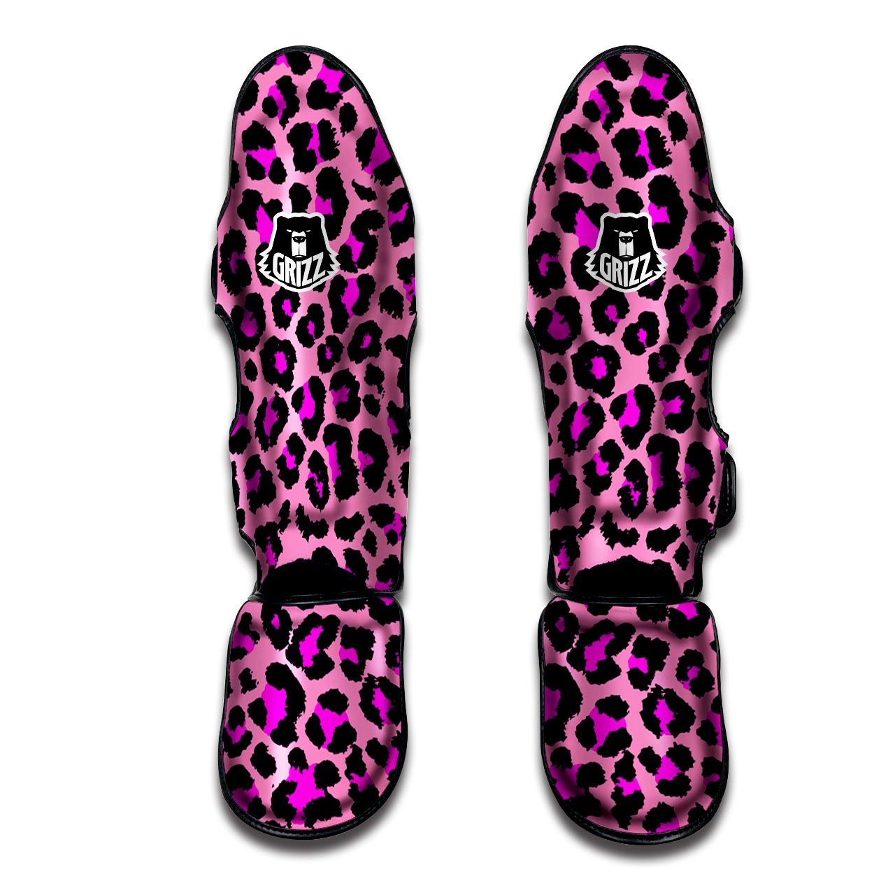 Pink Cheetah Leopard Muay Thai Shin Guard-grizzshop