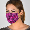 Pink Cheetah Leopard Pattern Print Face Mask-grizzshop