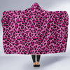 Pink Cheetah Leopard Pattern Print Hooded Blanket-grizzshop