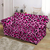 Pink Cheetah Leopard Pattern Print Loveseat Cover-grizzshop