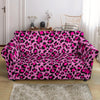 Pink Cheetah Leopard Pattern Print Loveseat Cover-grizzshop