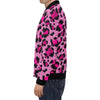 Pink Cheetah Leopard Pattern Print Men's Bomber Jacket-grizzshop