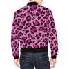 Pink Cheetah Leopard Pattern Print Men's Bomber Jacket-grizzshop