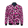 Pink Cheetah Leopard Pattern Print Men's Bomber Jacket-grizzshop