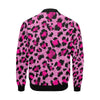 Pink Cheetah Leopard Pattern Print Men's Bomber Jacket-grizzshop