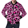 Pink Cheetah Leopard Pattern Print Men's Bomber Jacket-grizzshop