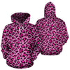 Pink Cheetah Leopard Pattern Print Women Men Pullover Hoodie-grizzshop