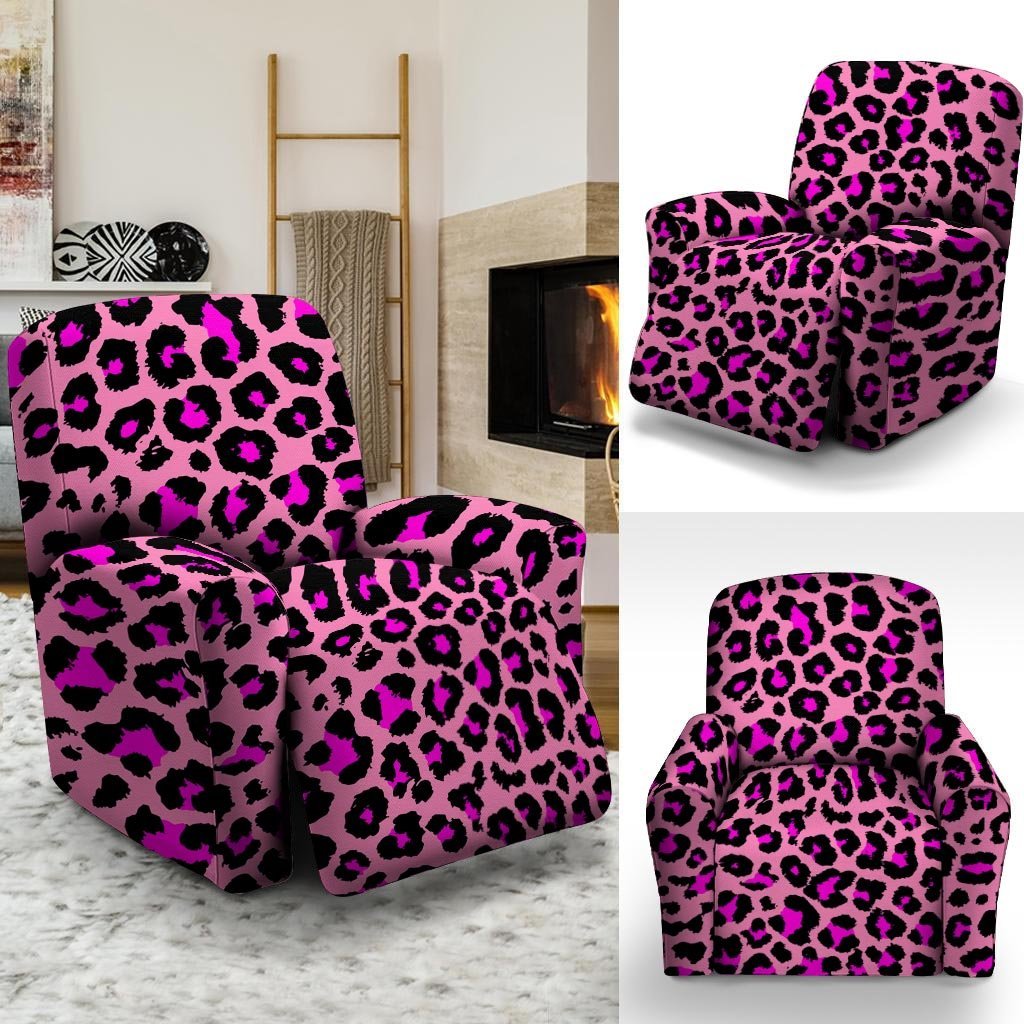 Pink Cheetah Leopard Recliner Cover-grizzshop