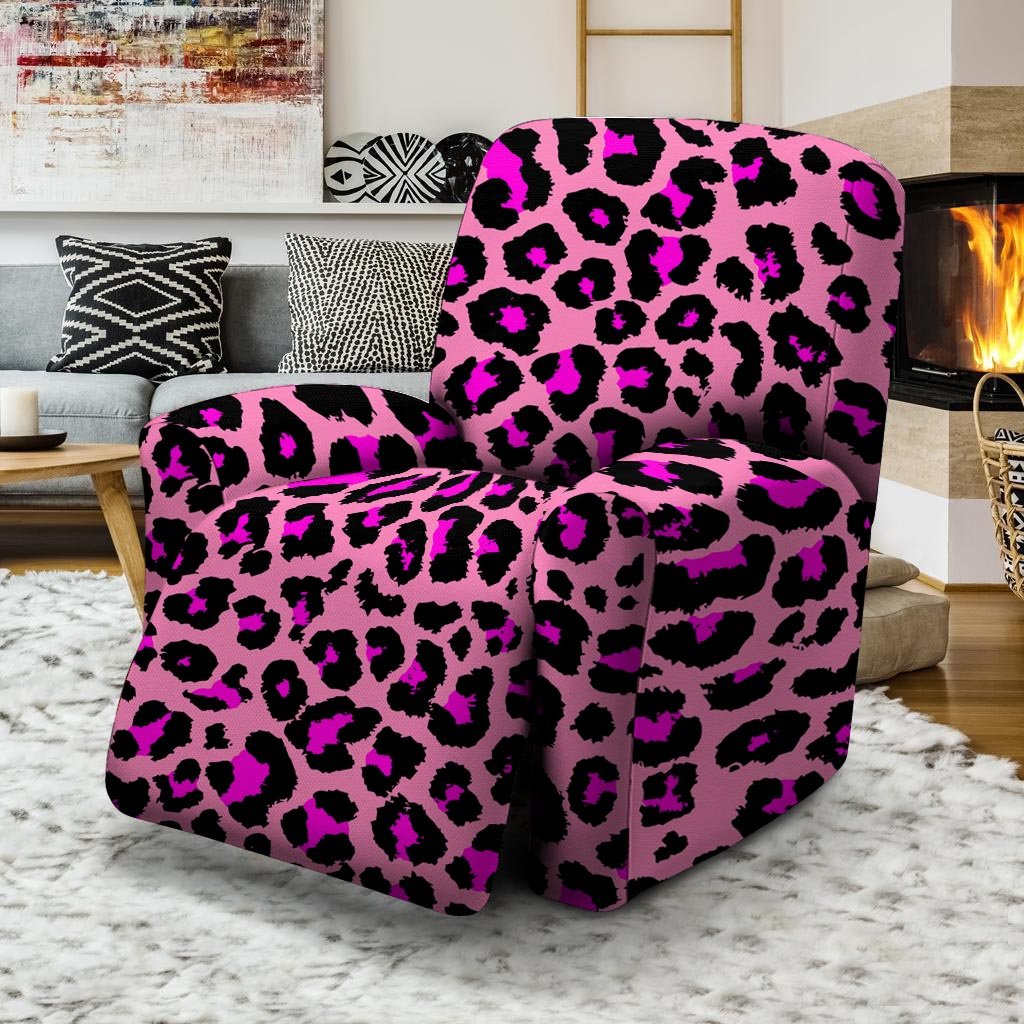 Pink Cheetah Leopard Recliner Cover-grizzshop