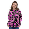 Pink Cheetah Leopard Women's Hoodie-grizzshop