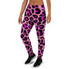 Pink Cheetah Leopard Women's Joggers-grizzshop