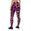 Pink Cheetah Leopard Women's Leggings-grizzshop