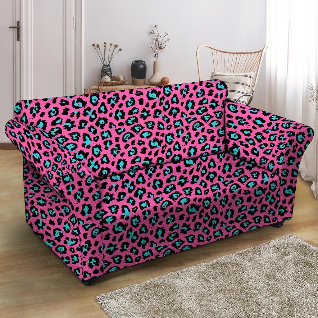 Pink Cheetah Loveseat Cover-grizzshop