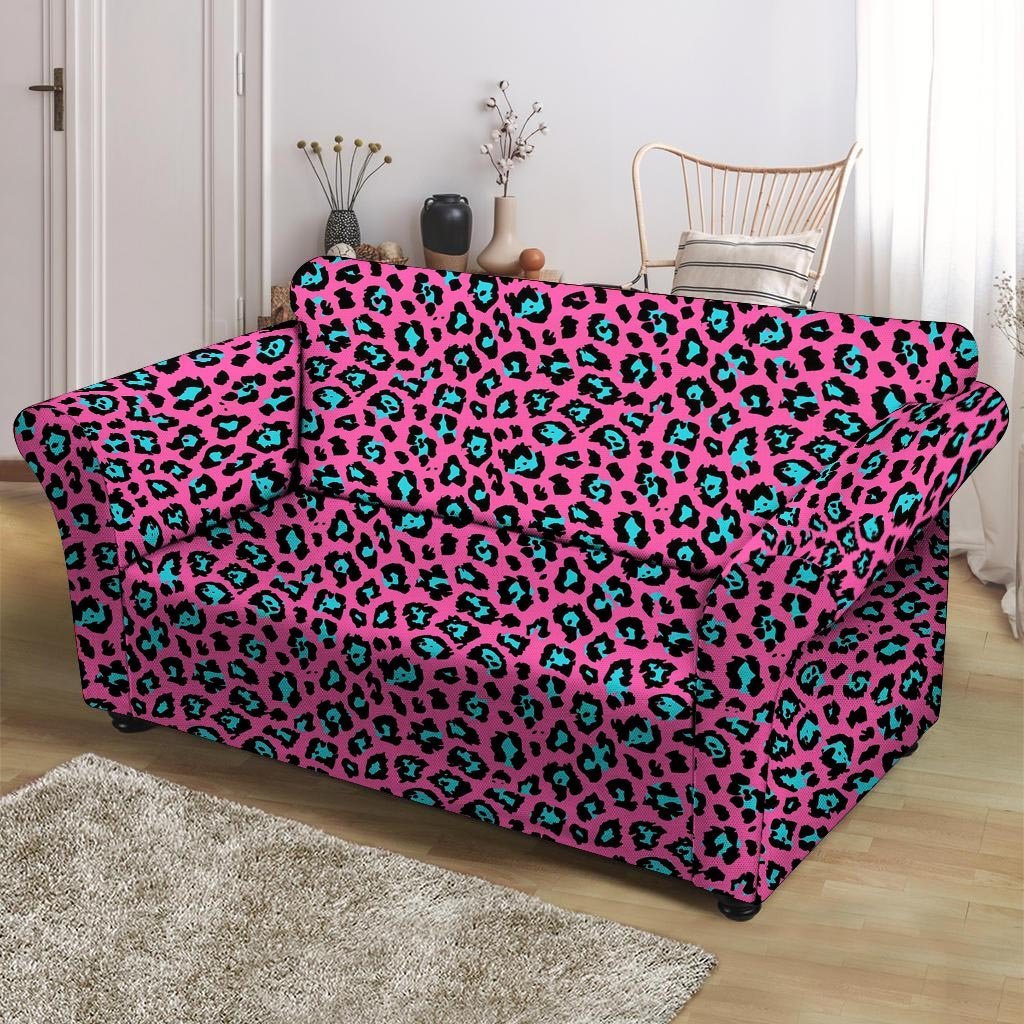 Pink Cheetah Loveseat Cover-grizzshop