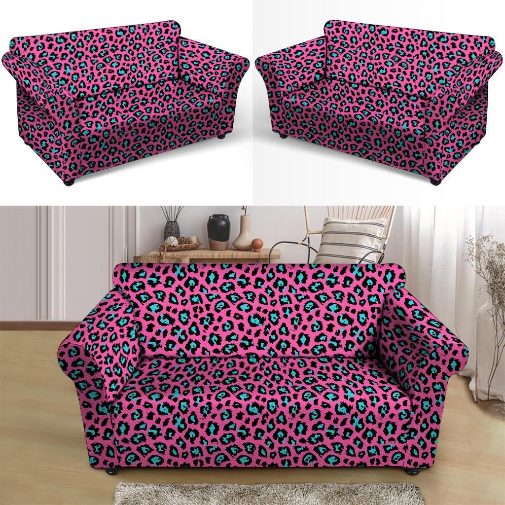 Pink Cheetah Loveseat Cover-grizzshop