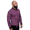 Pink Cheetah Men's Bomber Jacket-grizzshop