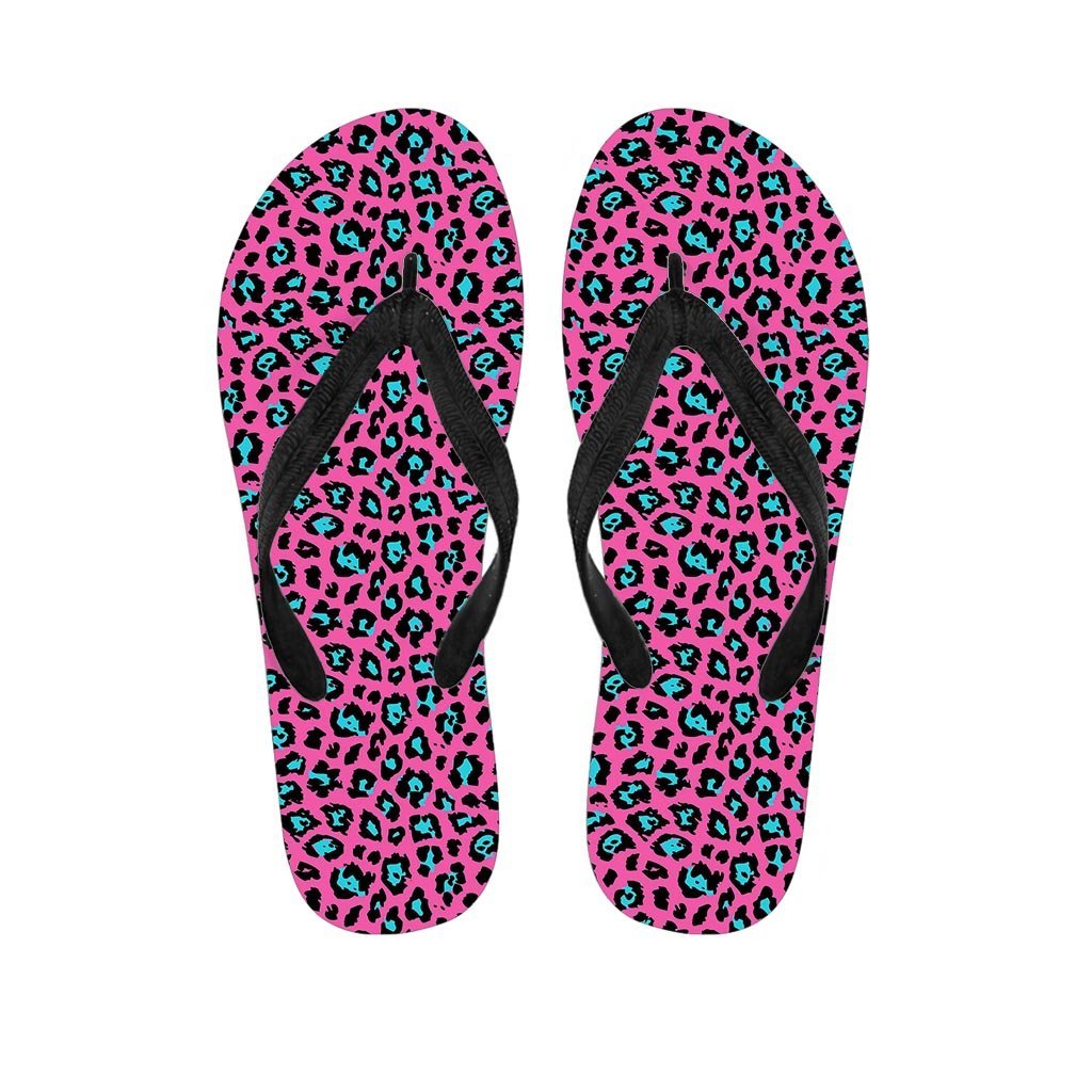 Pink Cheetah Men's Flip Flops-grizzshop