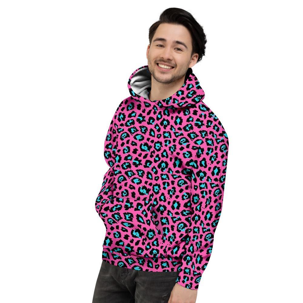 Pink Cheetah Men's Hoodie-grizzshop
