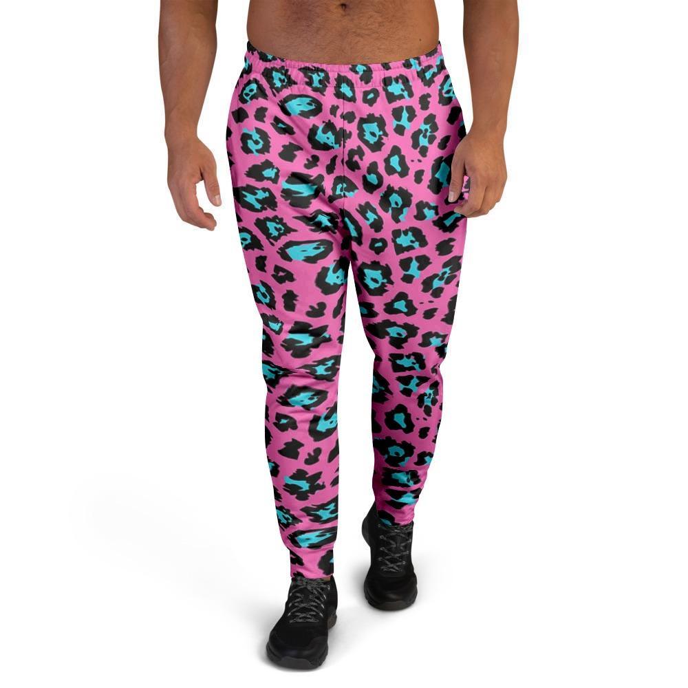 Pink Cheetah Men's Joggers-grizzshop