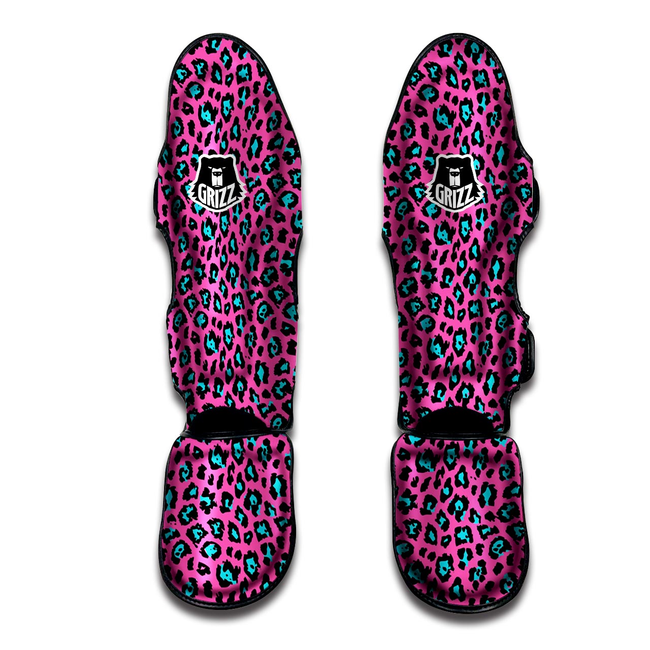 Pink Cheetah Muay Thai Shin Guard-grizzshop