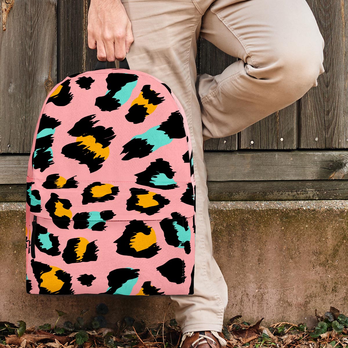 Pink Cheetah Print Backpack-grizzshop