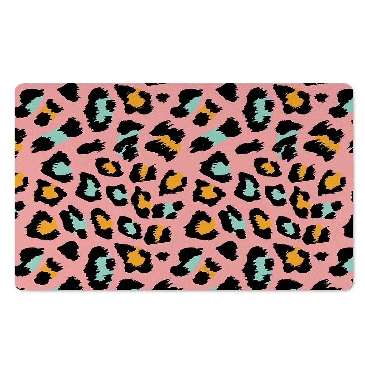 Pink Cheetah Print Door Mat-grizzshop