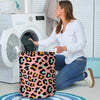 Pink Cheetah Print Laundry Basket-grizzshop