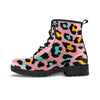 Pink Cheetah Print Men's Boots-grizzshop