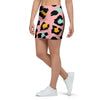 Pink Cheetah Print Mini Skirt-grizzshop