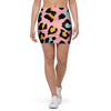 Pink Cheetah Print Mini Skirt-grizzshop