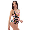 Pink Cheetah Print One Piece Swimsuite-grizzshop