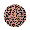 Pink Cheetah Print Round Rug-grizzshop