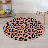 Pink Cheetah Print Round Rug-grizzshop