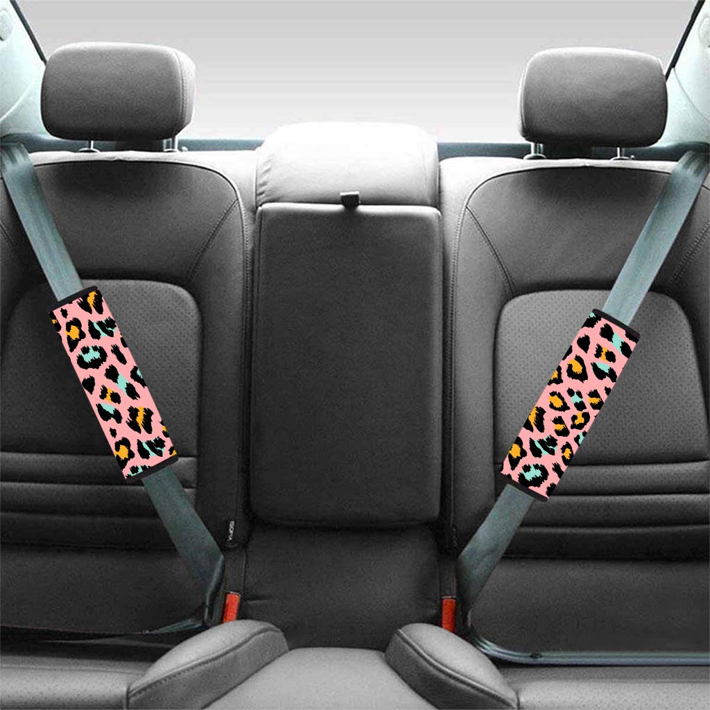 Pink Cheetah Print Seat Belt Cover-grizzshop