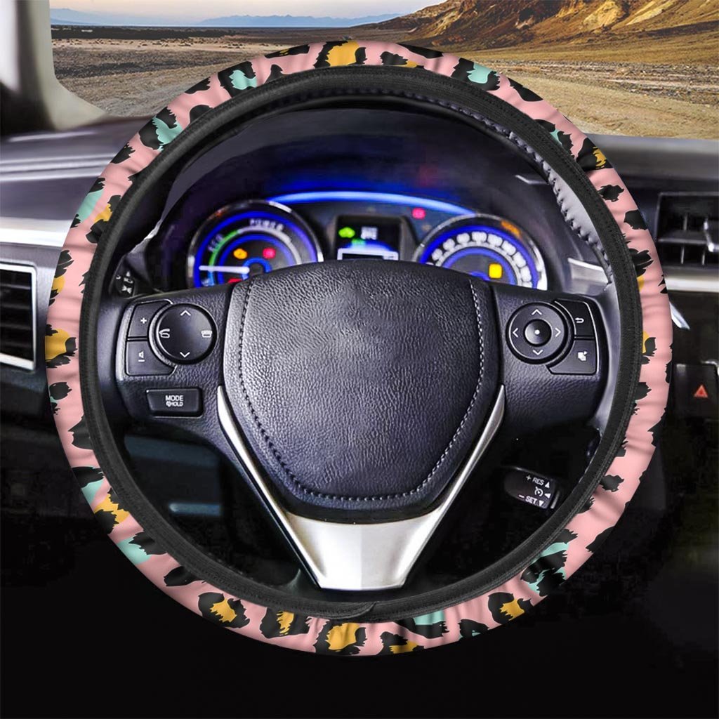 Pink Cheetah Print Steering Wheel Cover-grizzshop