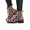 Pink Cheetah Print Women's Boots-grizzshop