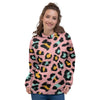 Pink Cheetah Print Women's Hoodie-grizzshop