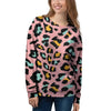 Pink Cheetah Print Women's Sweatshirt-grizzshop