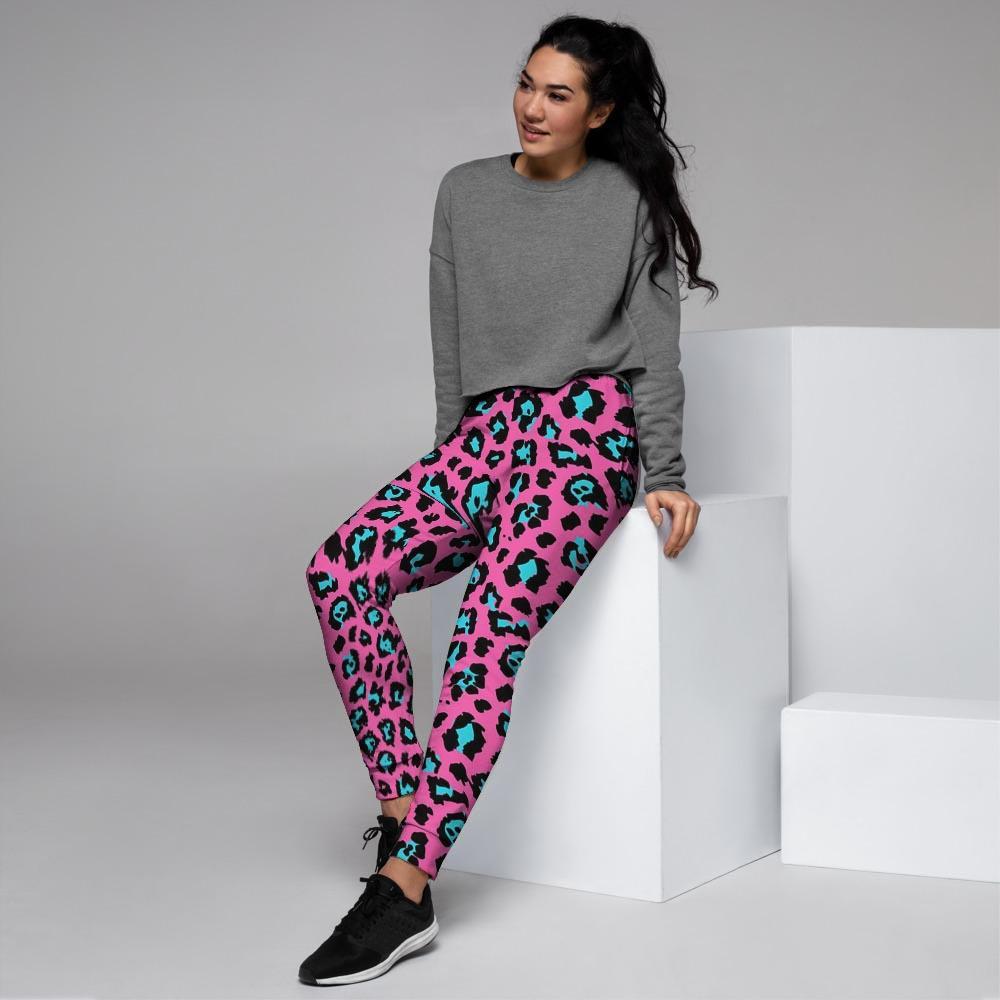 Pink Cheetah Women's Joggers-grizzshop