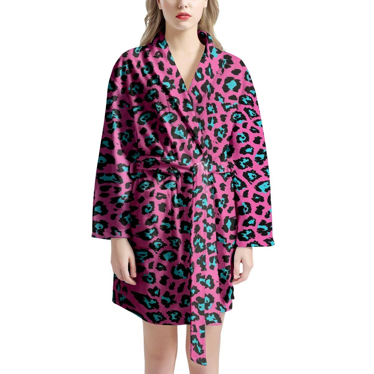 Pink Cheetah Women's Robe-grizzshop