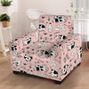 Pink Cow And Milk Print Armchair Cover-grizzshop